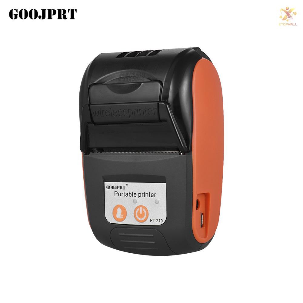 E&amp;T GOOJPRT PT-210 Portable Thermal Printer Handheld 58mm Receipt Printer for Retail Stores Restaura