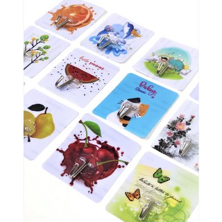 Móc Dán Dính Tường Siêu Chắc Chắn Hình Vuông 3d, Móc dán tường chịu lực 3d siêu dính - MINHSTORE