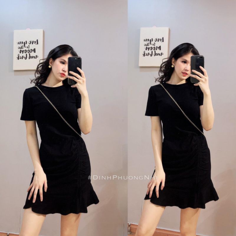 Váy đuôi cá rút dây ngắn tay