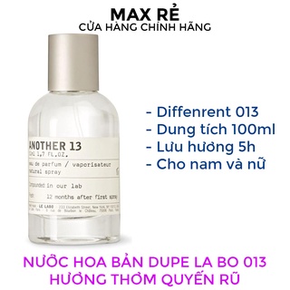 Nước hoa nam nữ Mc Maqui cite Different 013 bản dupe của le labo hương thơm quyến rũ lưu hương lâu