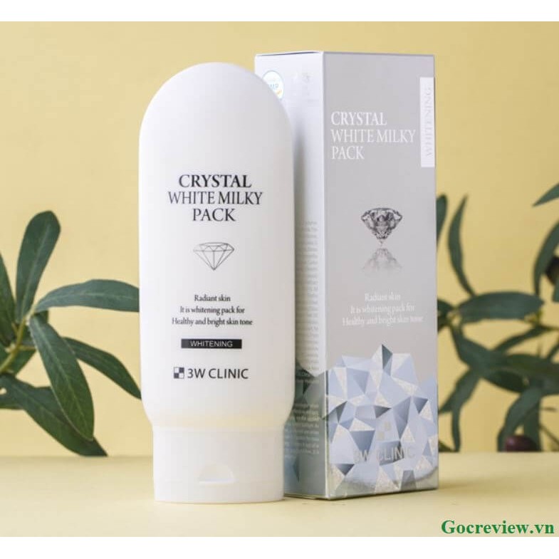 Kem kích trắng 3W Clinic Crystal White Milky Pack 200ml - Hàn Quốc Chính Hãng