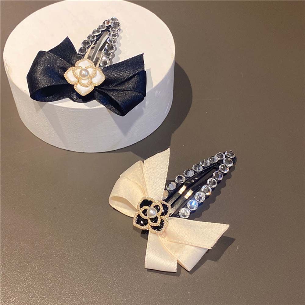 Kẹp tóc hình bông hoa đính ngọc trai giả phong cách Hàn Quốc thời trang thanh lịch cho nữ