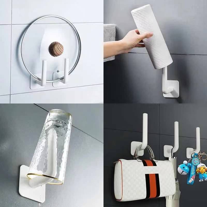 1 Giá Đỡ Cuộn Giấy Vệ Sinh Gắn Tường Đa Năng Không Đục Lỗ Cho Nhà Bếp/Phòng Tắm