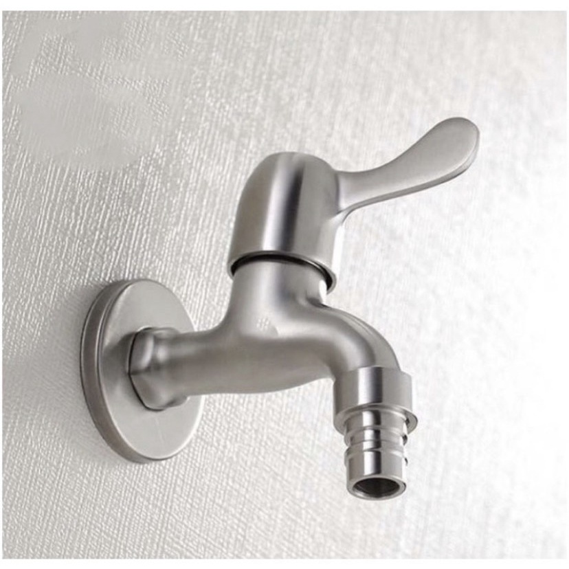 Vòi Hồ Xả Nước Inox 304 Có Khớp Nối Đầu Vòi Dễ Dàng Tháo Gắn Đường Ống Cao Cấp