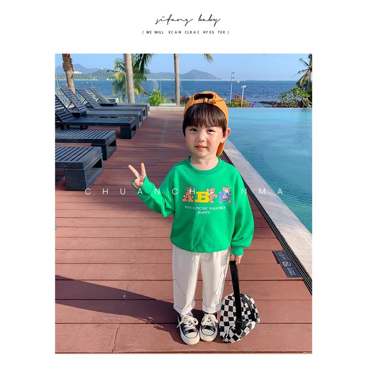 Áo nỉ tàu, áo sweater thu đông cực đáng yêu cho bé trai gái 8-20kg