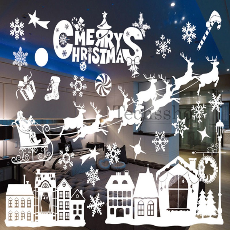 Decal Trang Trí Noel Mẫu Sticker Dán Tĩnh Điện Dịp Giáng Sinh, Tết 2022 Phù Hợp Shop Thời Trang, Văn Phòng | BigBuy360 - bigbuy360.vn