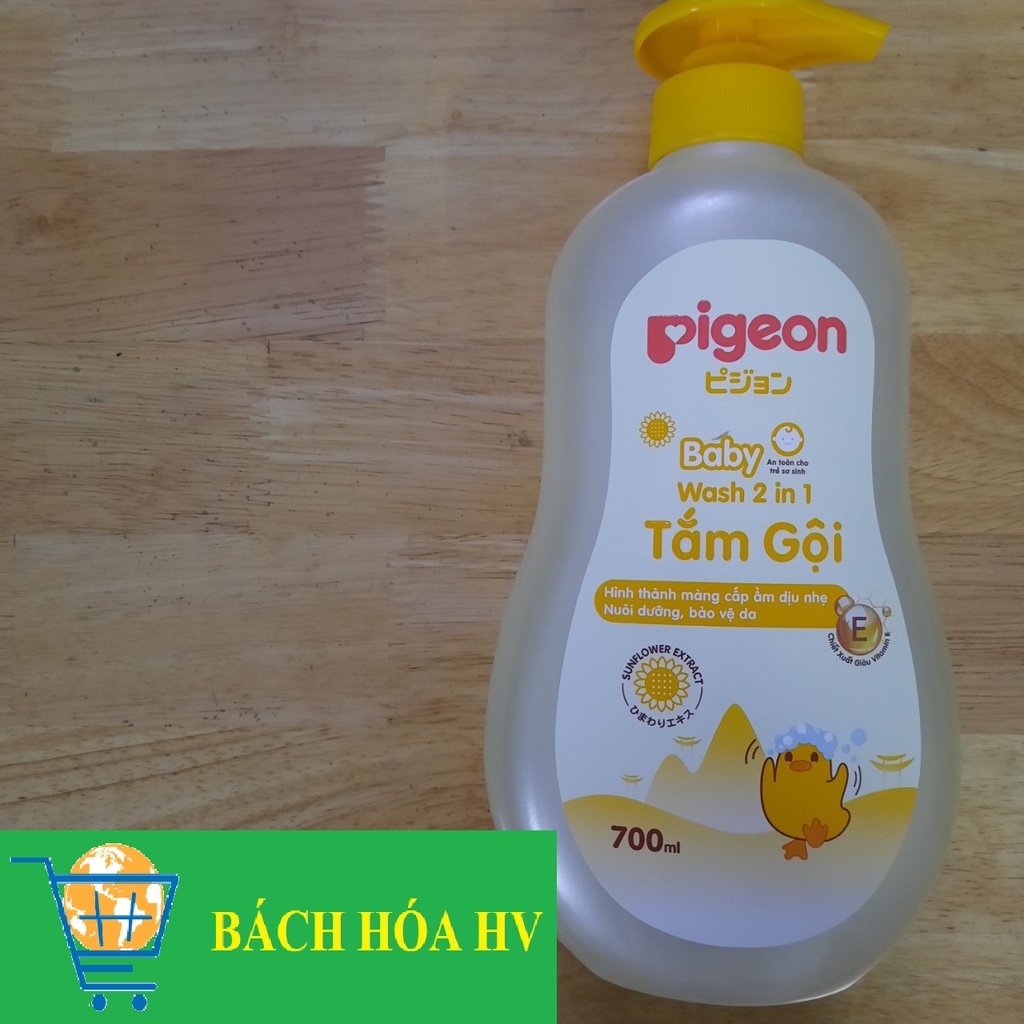 Sữa Tắm + Gội dành cho em bé PIGEON 700ml (xanh hoặc vàng) - BACH HOA HV