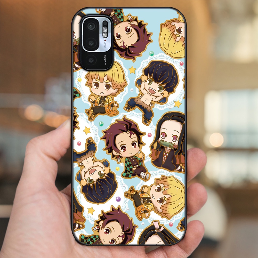 Ốp lưng Xiaomi Redmi Note 10 5G viền đen in hình Zenitsu Kimetsu no Yaiba