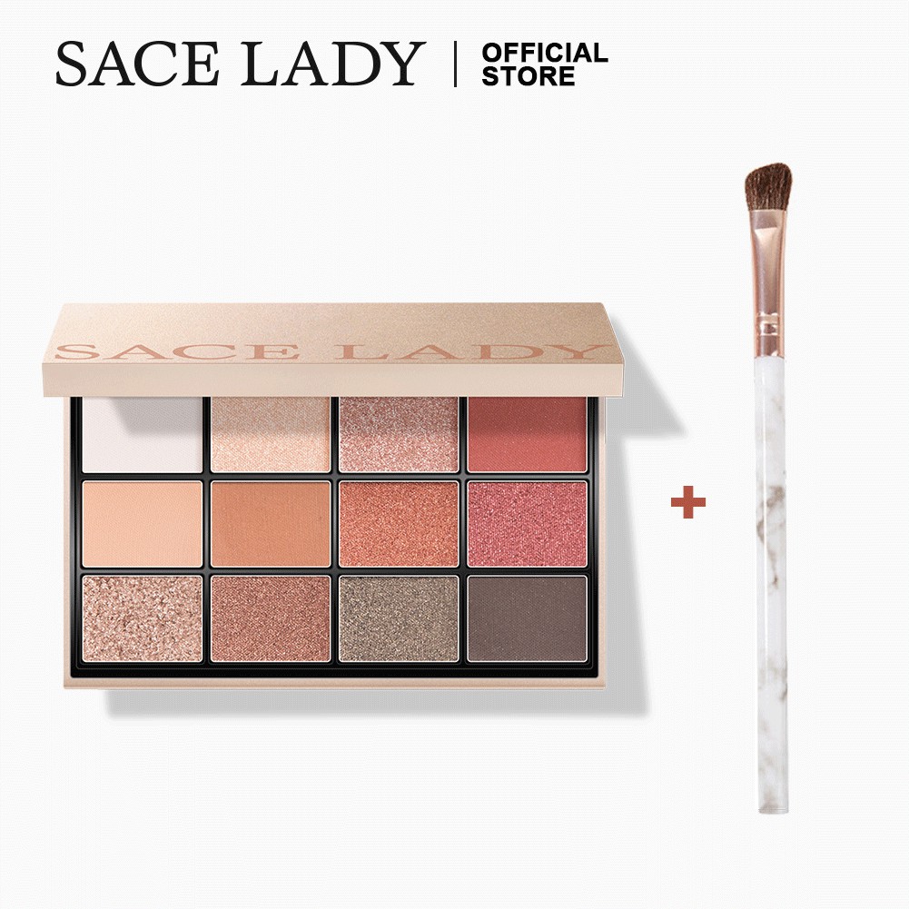 Bảng phấn mắt SACE LADY sắc tông lì và lấp lánh trọng lượng 12 màu 1.5g/pcs | BigBuy360 - bigbuy360.vn
