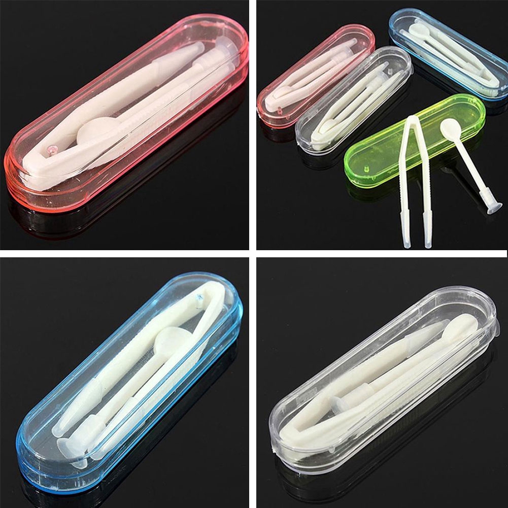 Dụng Cụ Tháo Kính Áp Tròng + Nhíp Đầu Mềm + Hộp Vệ Sinh