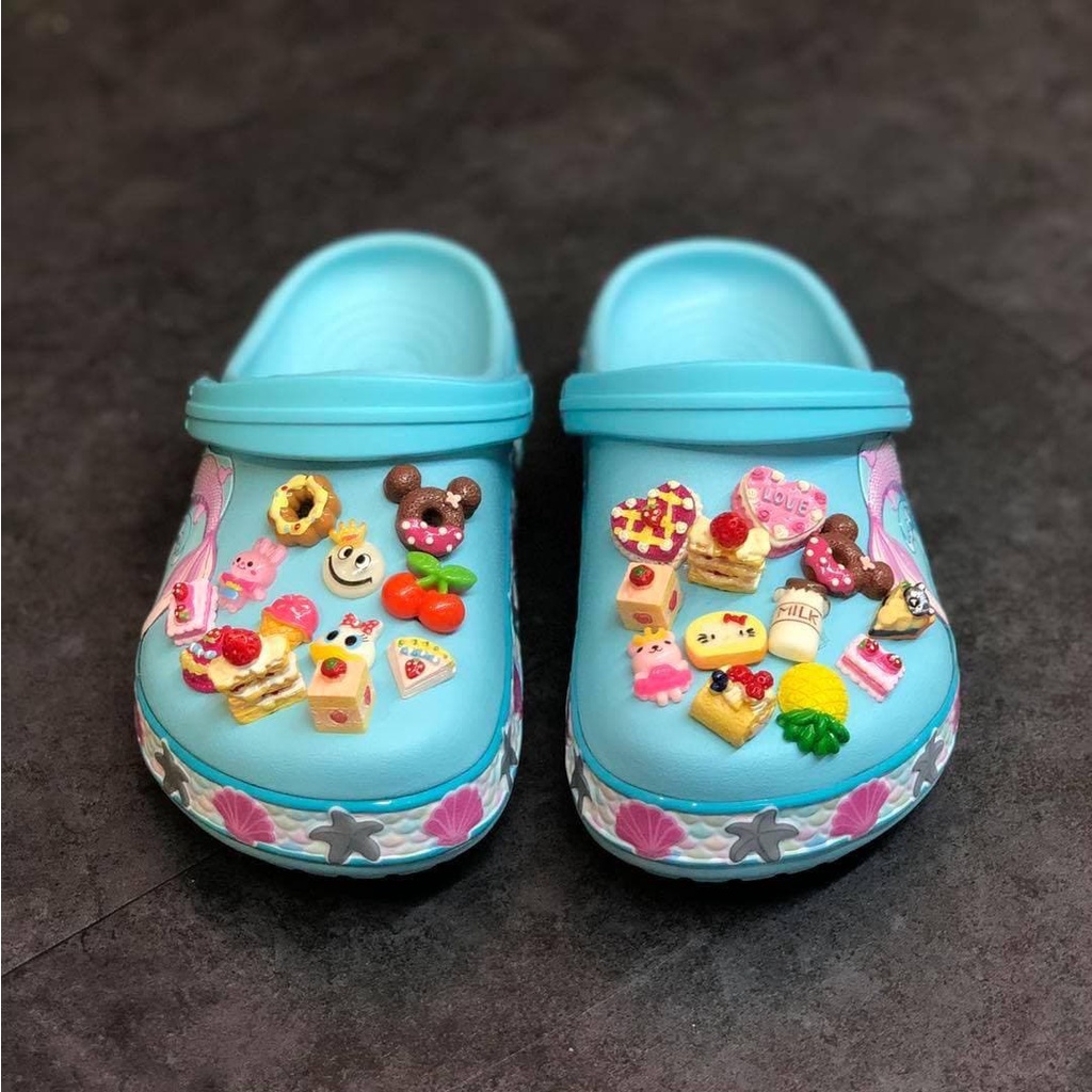 MB - Giày Dép Cross Trẻ Em Mermaid Band Chính Hãng Size 24 Đến 35 - Tặng 6 Jibbizt NGẪU NHIÊN - Sấu Vui Vẻ