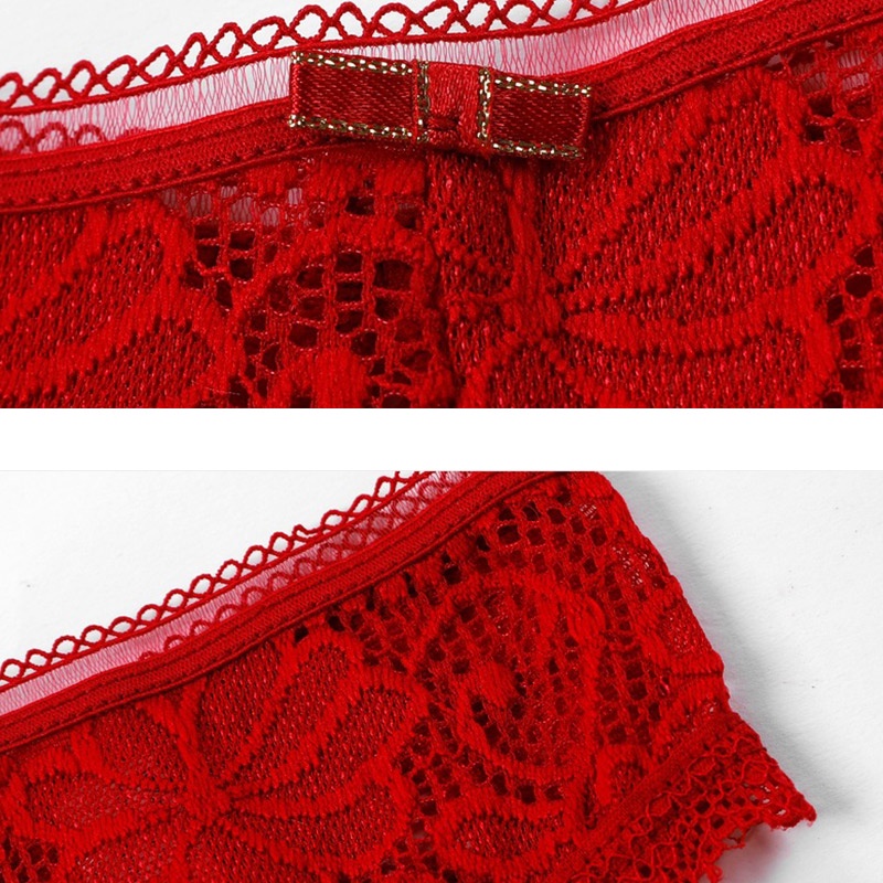 AOFEIQIKE AOFEIQIKE Set 3 Quần Lót Ren Mềm Mại Lưng Thấp Thiết Kế Khoét Lỗ Quyến Rũ Cho Nữ