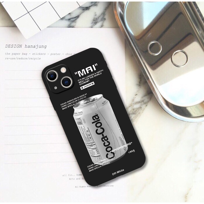 Thời Trang Ốp Điện Thoại Silicon Mềm Hình cola Cho iphone 12 13 mini 11 pro max xr se2 6s 7 8 plus 14 pro xs max