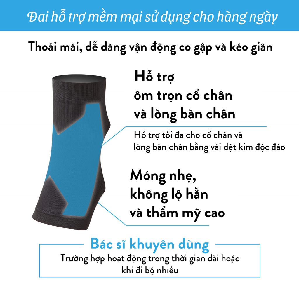 Băng bảo vệ mắt cá chân Fukuske bảo vệ hỗ trợ chống lật chống trượt cổ chân khi hoạt động thể thao, gym - Bahachiha