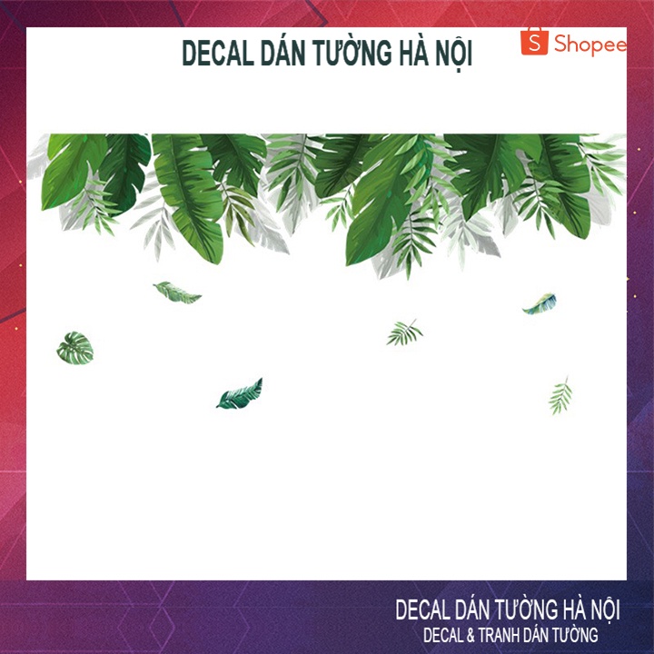 Đề can dán tường hàn quốc trang trí phòng ngủ DECAL DECOR XL8361 Vườn Nhiệt Đới 1
