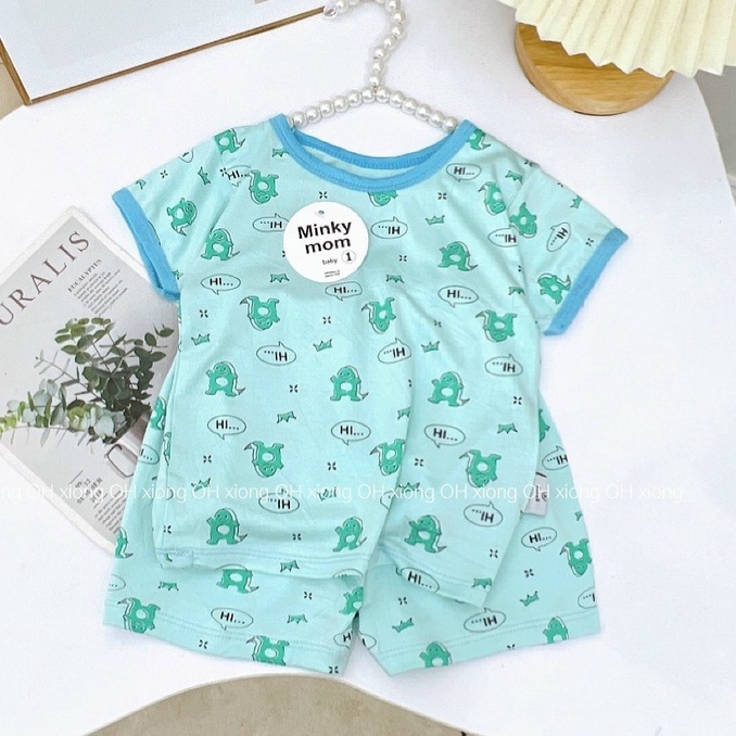 Bộ thun lạnh cộc tay Bò-Gấu-Thỏ cho bé