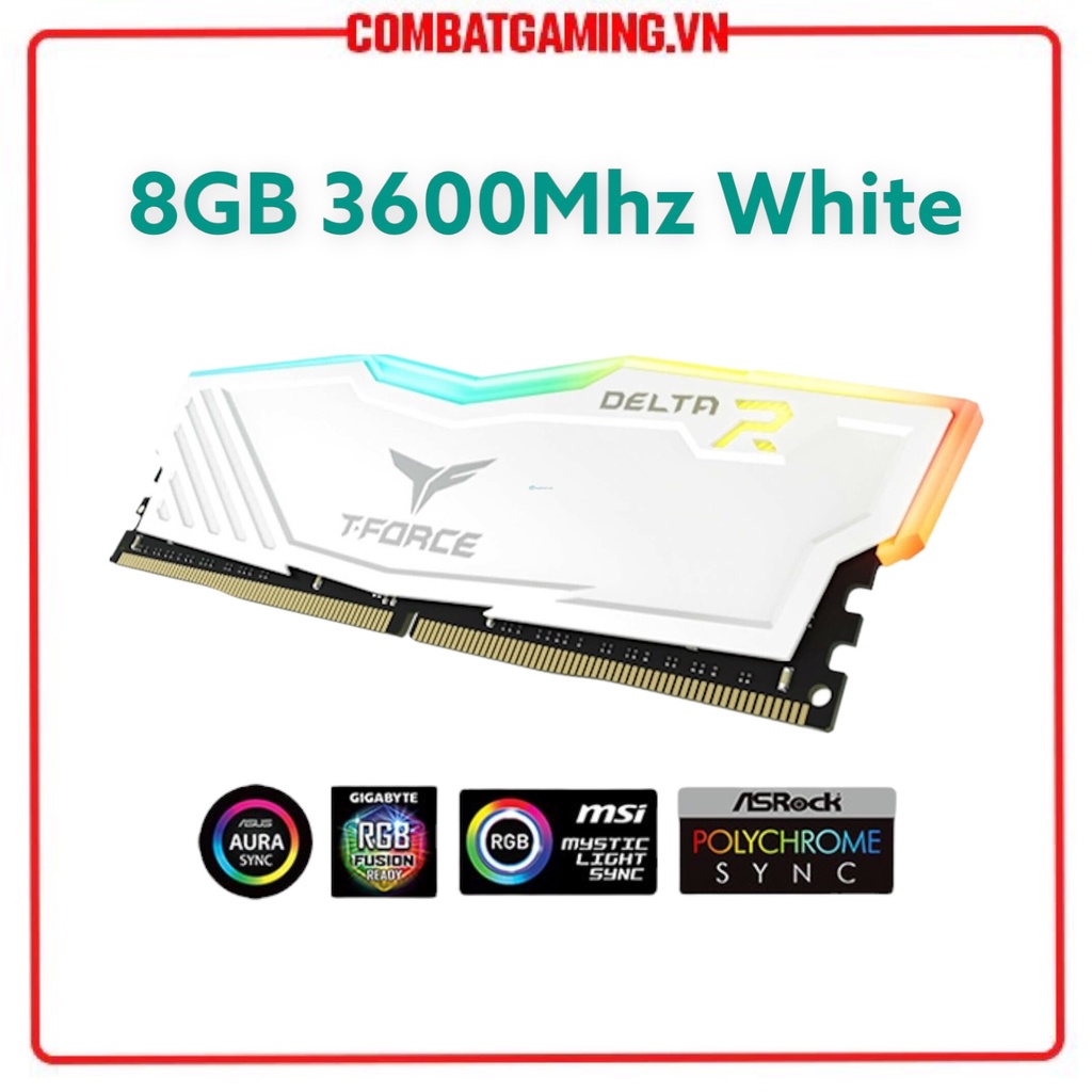 Ram Máy Tính Team TeamGroup T-Force Delta RGB 8GB 16GB 3200MHz 3600MHz Hàng Chính Hãng Npp Viễn Sơn