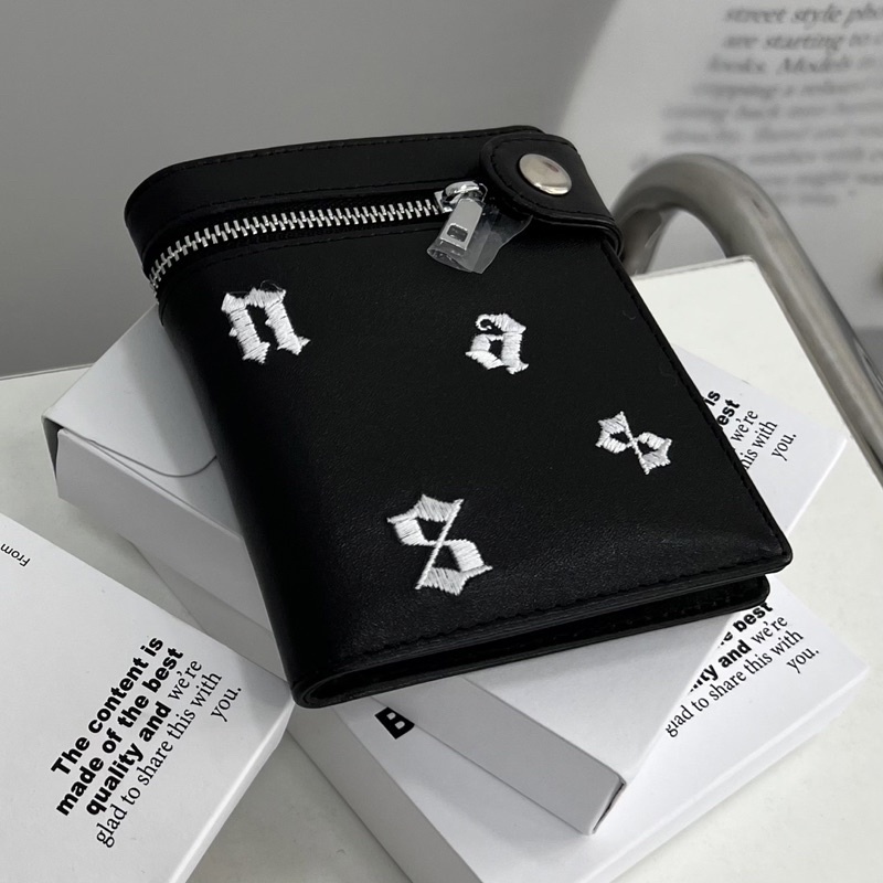 Ví da cao cấp gập đôi dáng đứng NASS