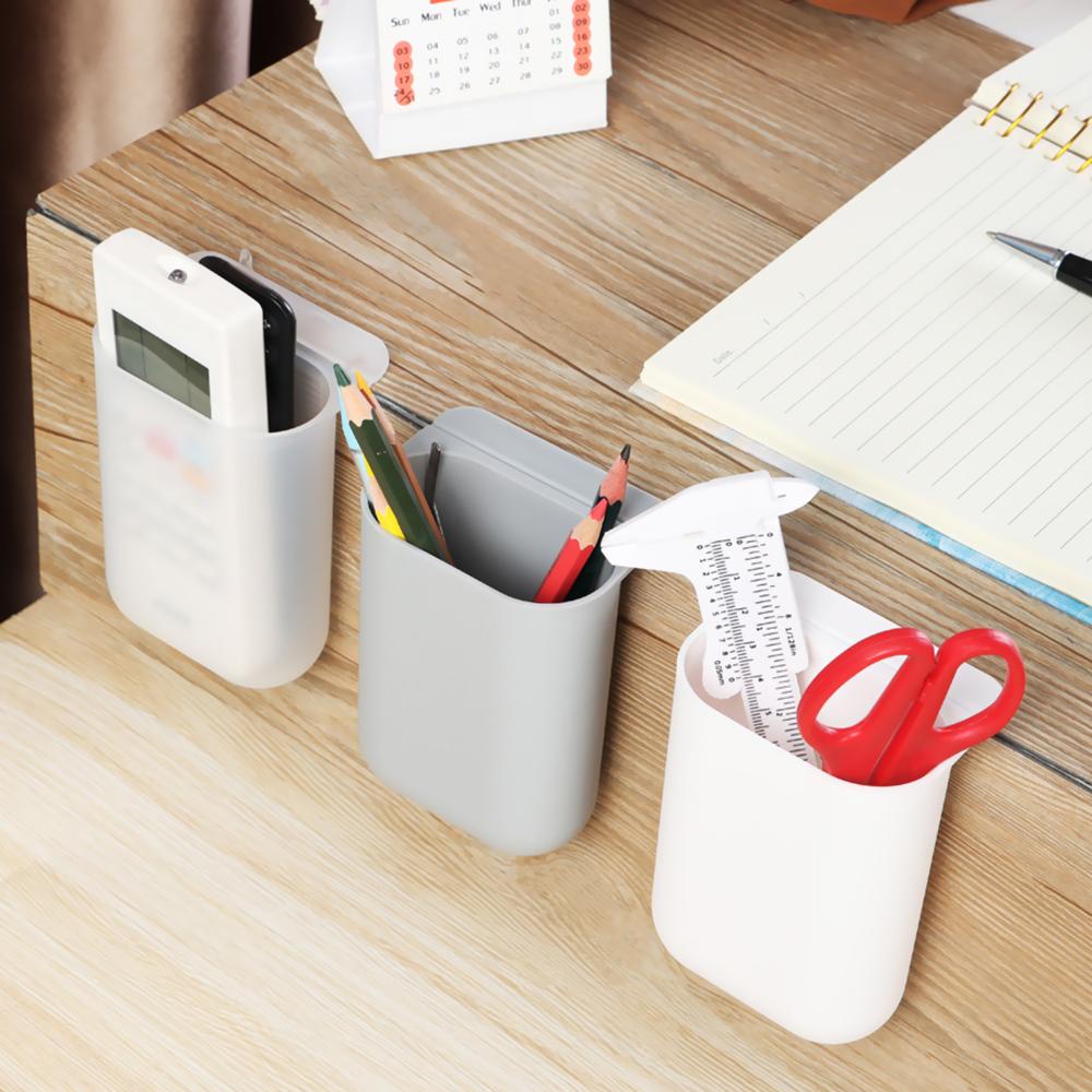 Hộp Đựng Bút Tự Dính Có Lỗ Treo Bàn Máy Tính Điều Khiển Từ Xa Tiện Dụng