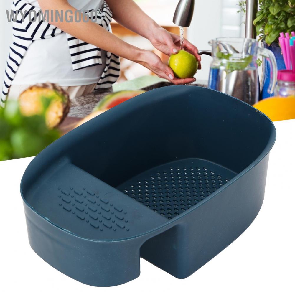 Wyoming060 Multifunctional Sink Drain Shelf Leftovers Filter Storage Holder for Kitchen Use