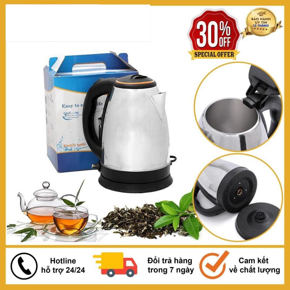 🔥Xả Kho🔥 Ấm Siêu Tốc Đun Nước Electric Kettle Dung Tích 1.8 Lít Loại 1 Lớp, Bảo Hành 6 Tháng Lỗi Đổi Mới