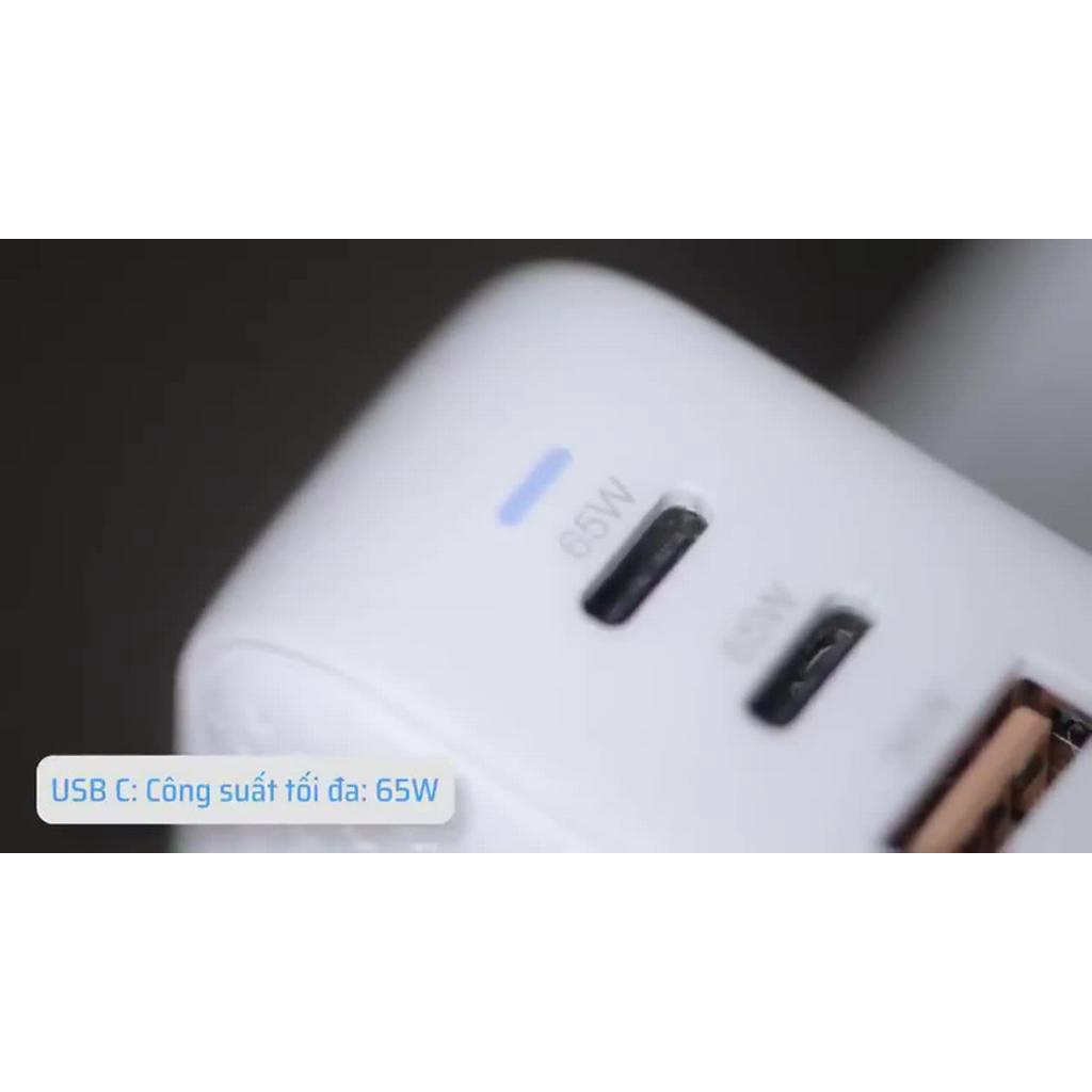 Củ sạc nhanh đa cổng 66W Hyper Juice GAN 2C1A PD/QC 3.0 nhỏ gọn, chính hãng, sạc tốc độ cao - HJ265 | BigBuy360 - bigbuy360.vn