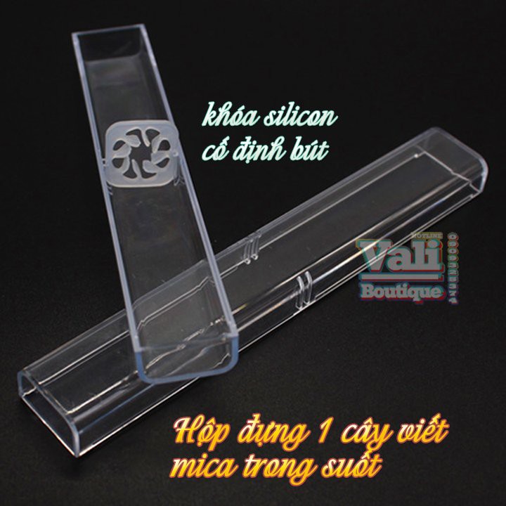 Hộp nhựa vuông đựng bút trong suốt dài - Hộp quà đựng bút nhựa cứng trong suốt