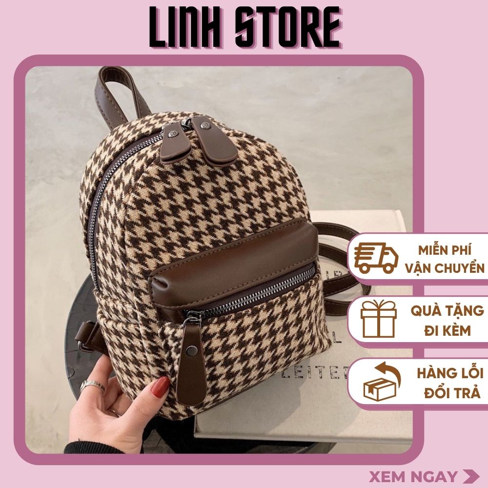 Balo Nữ Mini Linh Store Balo Thời Trang Nữ Mini Phong Cách Hàn Quốc Đi Học Đi Chơi Xinh Xắn - LS2
