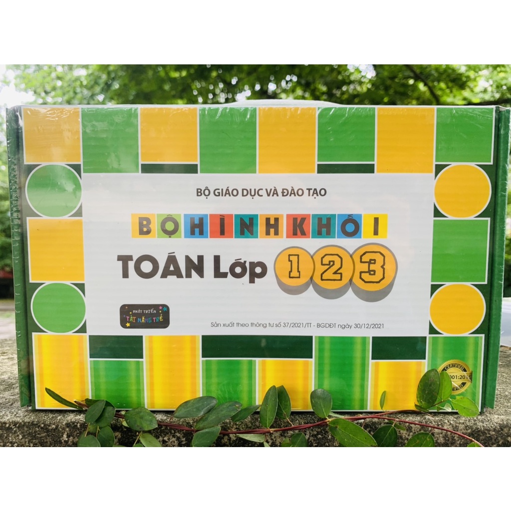 BỘ ĐỒ DÙNG THỰC HÀNH HỌC TOÁN 2+ BỘ HÌNH KHỐI TOÁN LỚP 2 HOA MINH