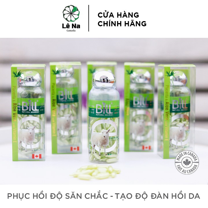 Viên Bôi Nhau Thai Cừu Bill Sheep Placenta 100 Viên Của Canada (màu xanh)