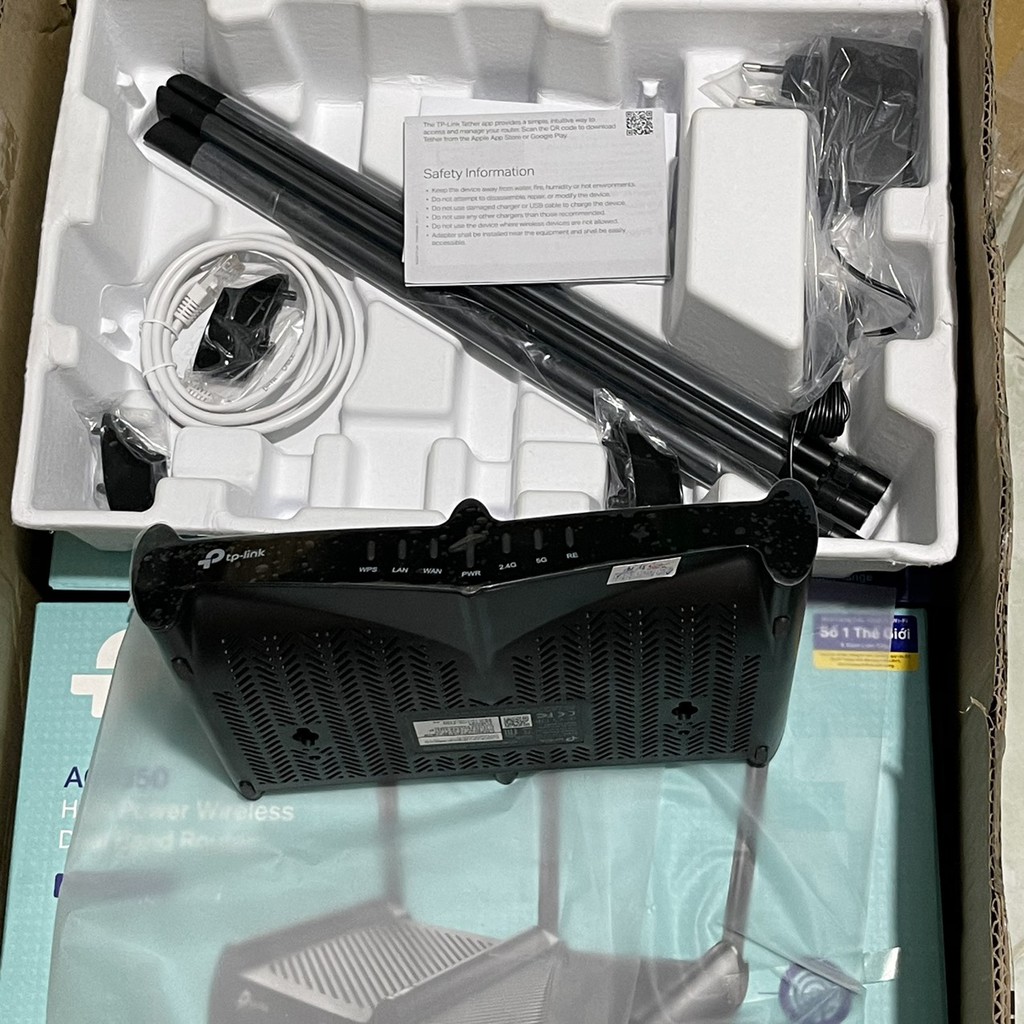 Bộ phát wifi Tp-Link Archer C58HP băng tần kép công suất cao AC1350, new fullbox, bảo hành chính hãng | BigBuy360 - bigbuy360.vn