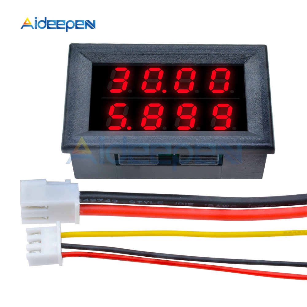 0.28'' Digital Voltmeter Ammeter 4 Bit 5 Wires DC 100V 200V 10A Voltage Current Meter Red Blue/Red Red LED Dual Display Amp Volt | BigBuy360 - bigbuy360.vn