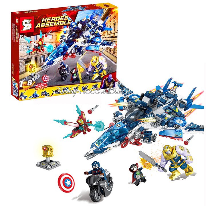 Bộ Lego Xếp Hình Ninjago Biệt Đội Siêu Anh Hùng (Avengers) . Gồm 685 Chi Tiết . Lego Ninjago Lắp Ráp Đồ Chơi Cho Bé.