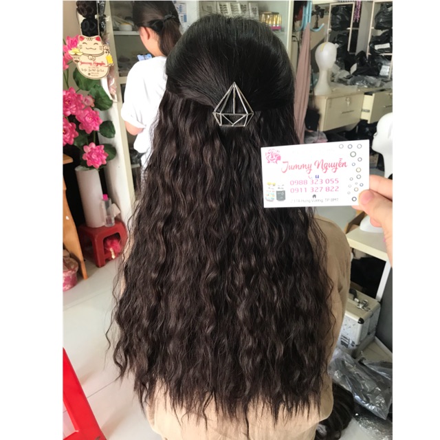 tóc kẹp xù mì siêu bồng đẹp