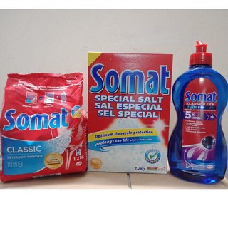 Bột Rửa Bát Somat Combo 3 Sản Phẩm Bột Muối Bóng Somat