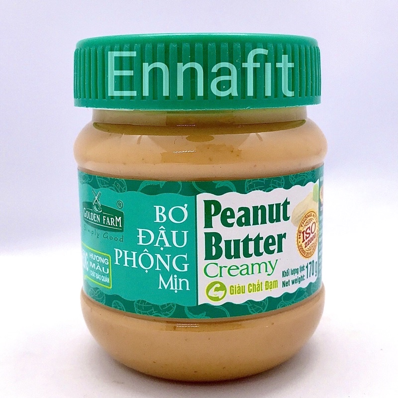 Bơ đậu phộng ăn kiêng- bơ lạc Golden Farm 170g