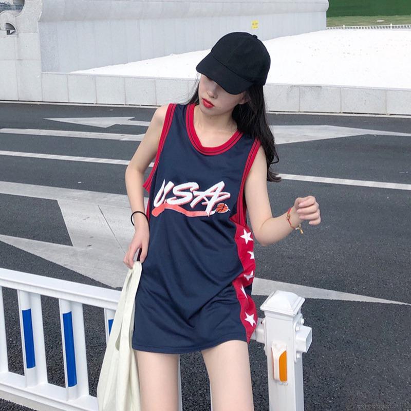 Women Dress Korean Star Letter Print Women Long T-shirt Casual Loose Sports Plus Size Round Neck | BigBuy360 - bigbuy360.vn