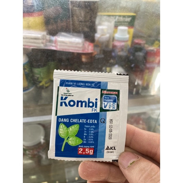 Phân vi lượng bón rễ Kombi gói 2,5gr chuyên dùng cho Ha Lan Hoa Hồng &amp; cây kiểng