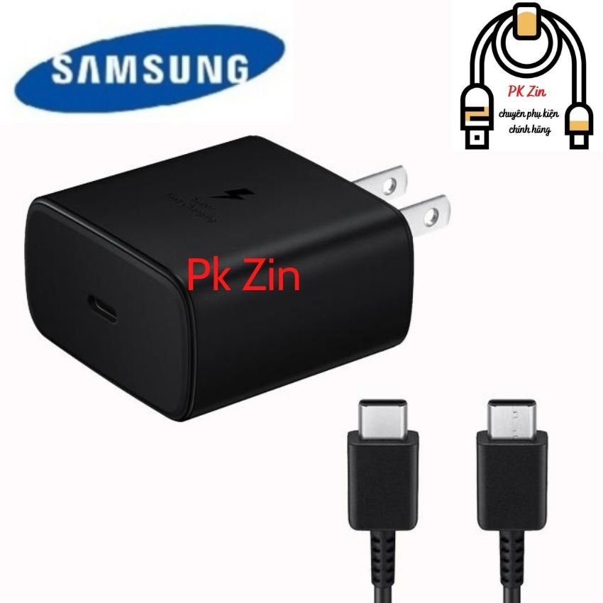 Bộ sạc nhanh Samsung 45W cho S10 Plus|S20 Plus Galaxy Tab S7|Plus|Lite chính hãng Samsung