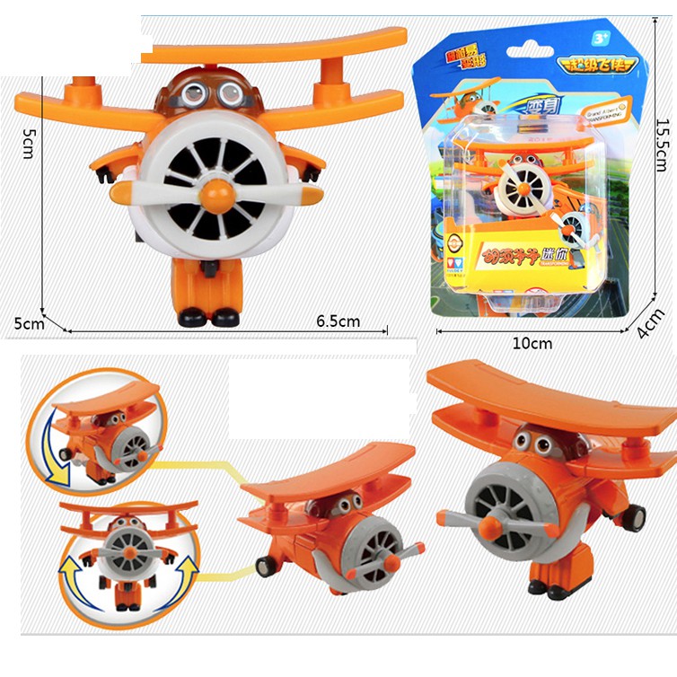 Super wings đồ chơi Máy bay mini biến hình đội bay siêu đẳng nhân vật Albert thông thái