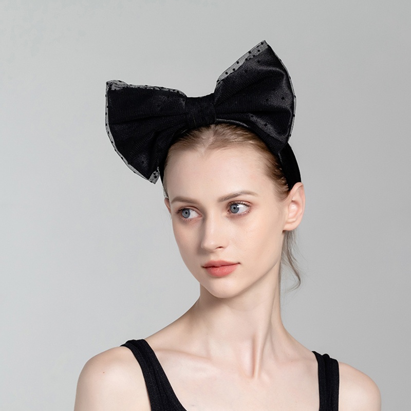 Nơ Cài Tóc Họa Tiết Chấm Bi Xinh Xắn Cho Nữ