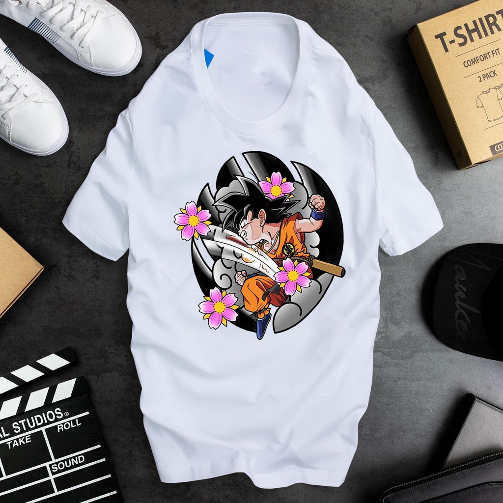 ÁO PHÔNG TAY NGẮN CỔ TRÒN 7 VIÊN NGỌC RỒNG-SONGOKU IN HÌNH HOẠT HÌNH THỜI TRANG FULL SIZEFREE SHIP ĐI PHƯỢT - 1506198