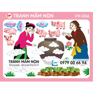 Decal Mầm Non- GÓC VĂN HỌC -Nàng tiên Ốc VH-004