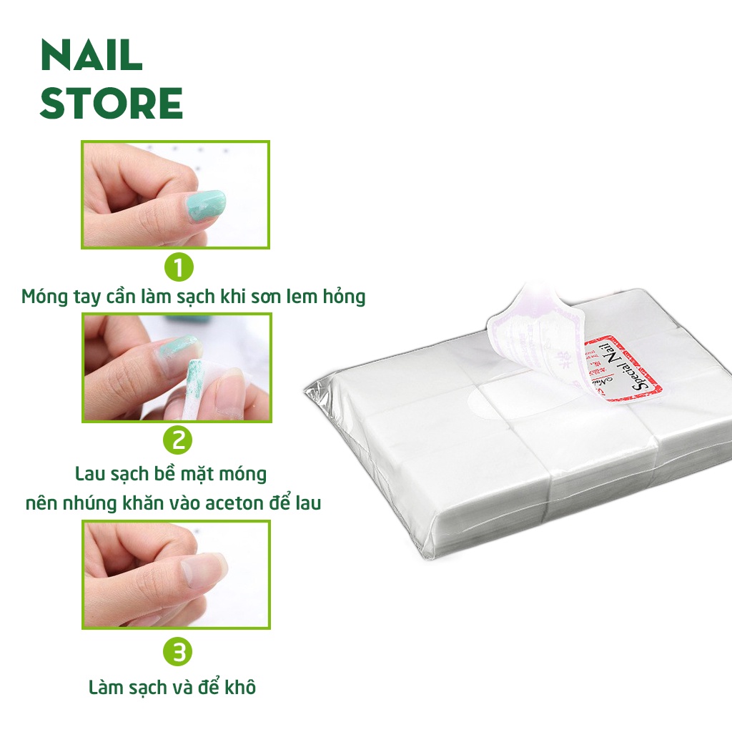 Giấy lau gel loại xịn cứng không rụng lông Nail Wax CO