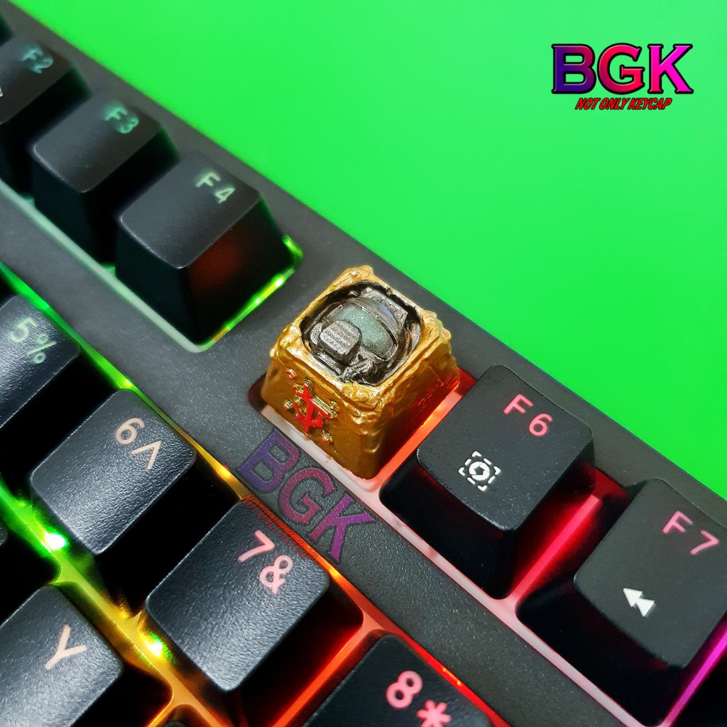 Keycap Lẻ Doom Slayer V2 Xuyên LED cực đẹp ( keycap resin độc lạ )( Keycap Artisan )