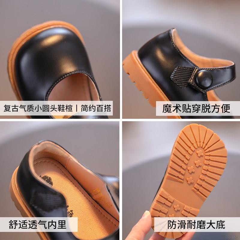 Giày Da Đế Mềm Thoải Mái Đáng Yêu Retro Phong Cách Hàn Quốc Cho Bé Gái