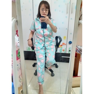 (Ngẫu nhiên) Pizama áo cộc quần dài (40~60kg)