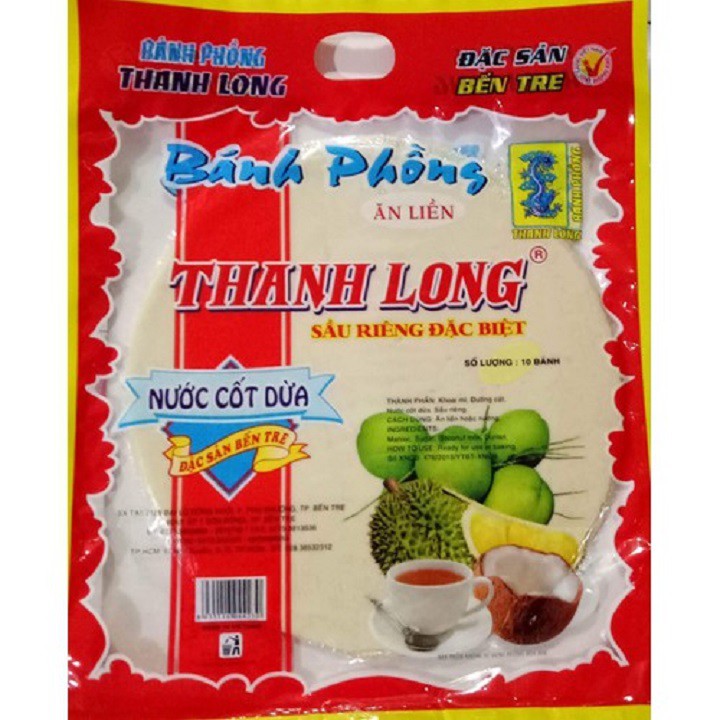 Bánh phồng sữa cốt dừa Thanh Long-Bến Tre (bịch 10c)