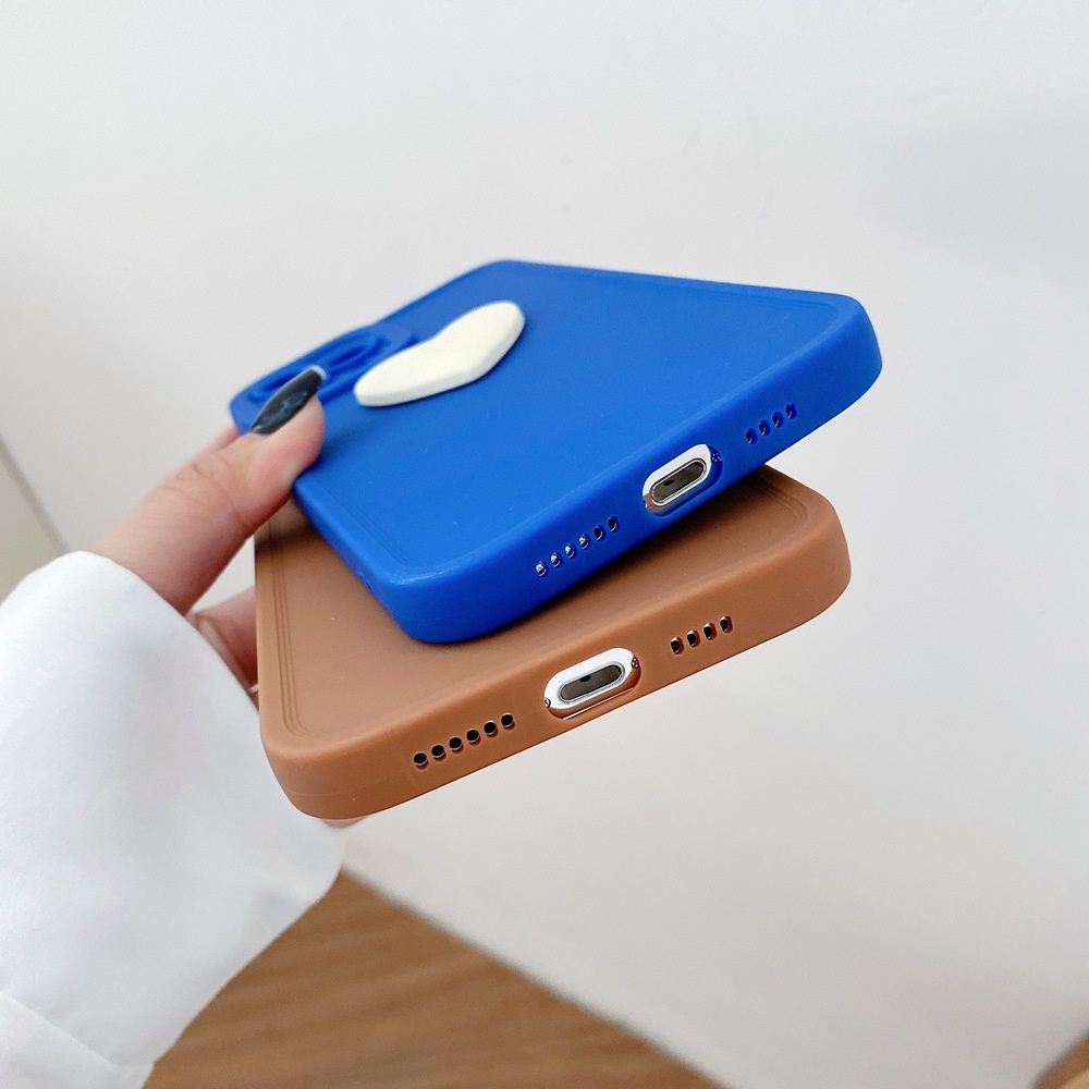 Ốp Điện Thoại Silicon Dẻo Chống Sốc Hình Trái Tim Cho iPhone 14 13 12 11 X XS XR se 8 7 6 6s Plus Pro Max