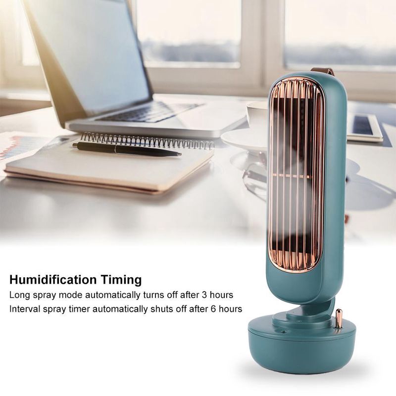 Quạt phun sương tạo ẩm hình tháp mini mini để bàn văn phòng/gia đình cổng USB kiểu vintage
